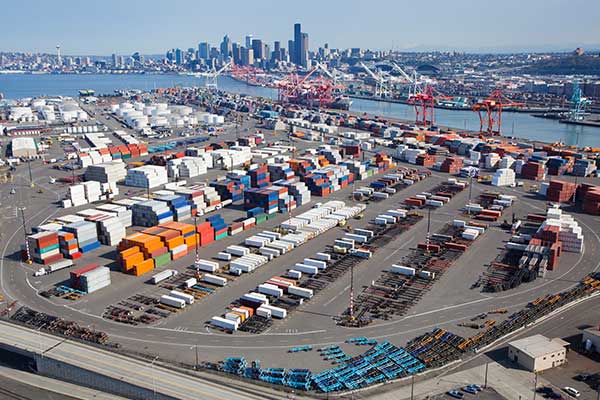 containers at the port of seattle